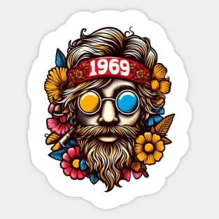 hippie woodstock 1969 Sticker